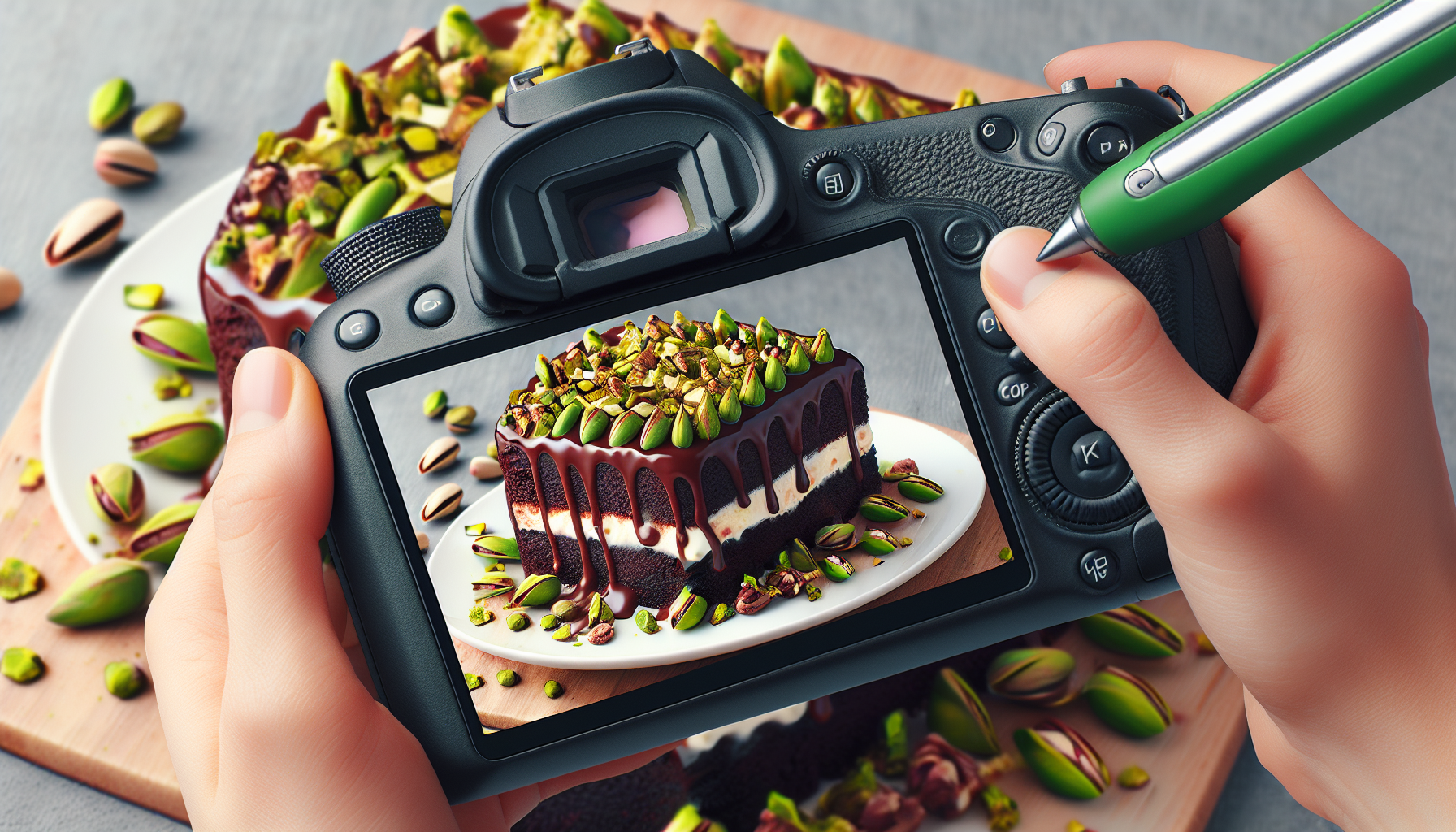 Torta pistacchio e cioccolato